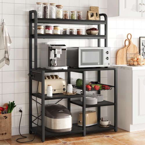 Bakers rack with power - with,